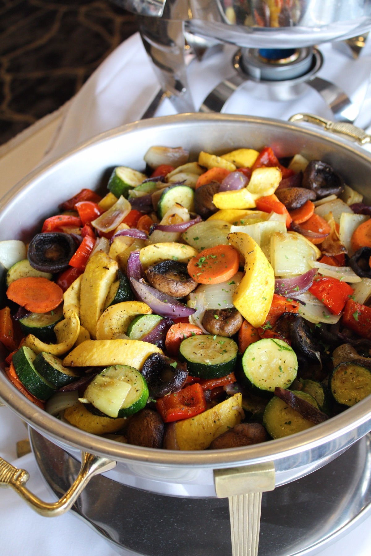 A catered dish from the in-house kitchen